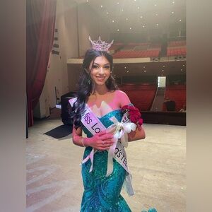 Tiffany Designs #16418 Jade/Teal Sequin Evening Gown